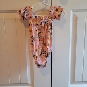 Bailey's Blossom off the shoulder onsie
